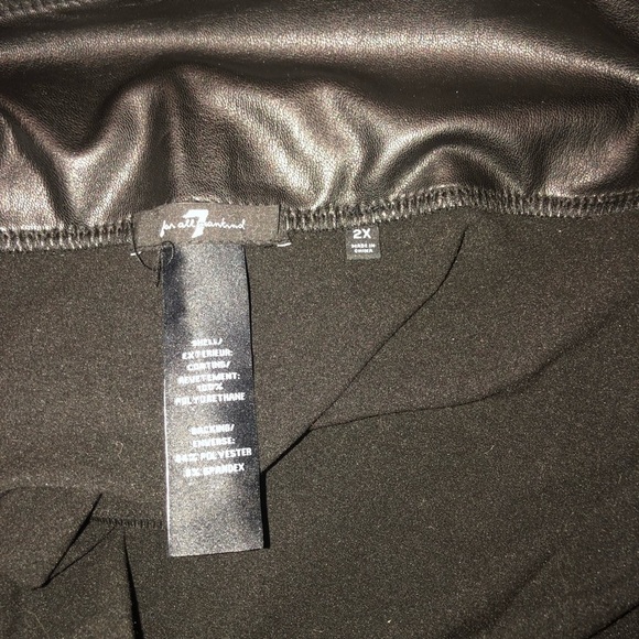 new 7 for All Mankind Faux Leather Legging Pants Size 2x - Picture 4 of 4